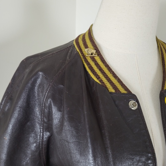 70's Manitoba Bison's varsity jacket hockey memorabilia coat bomber - Picture 3 of 13